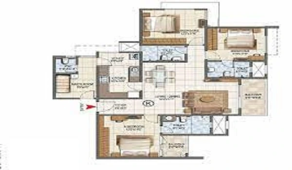 3 BHK Floor Plan – Godrej MSR City