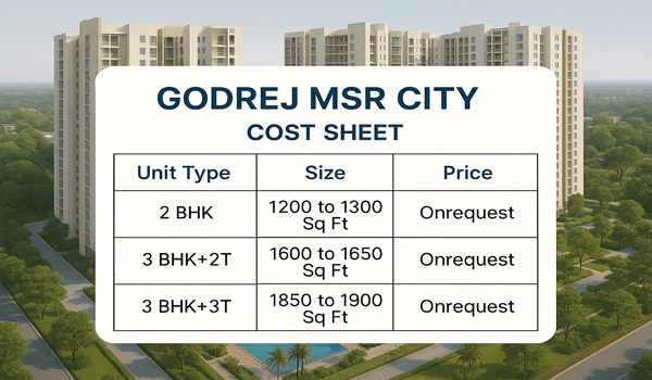 Godrej MSR City Cost Sheet
